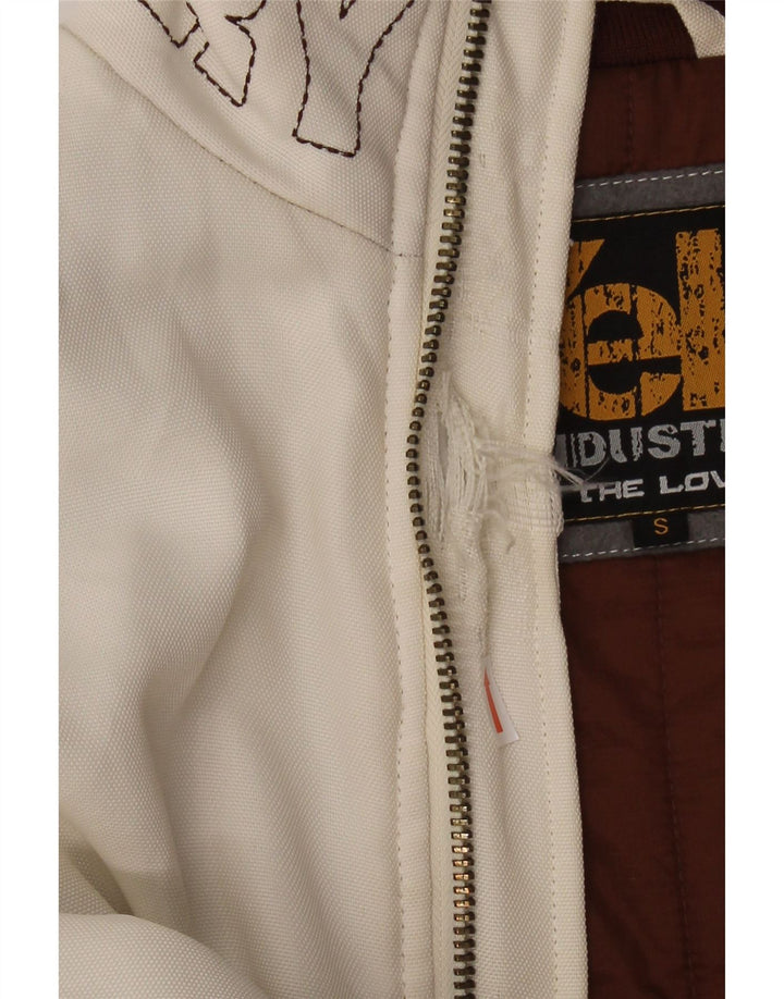 SCHREI! Herren-Bomberjacke mit lockerer Passform, Gr. 36, Weiß, Polyester