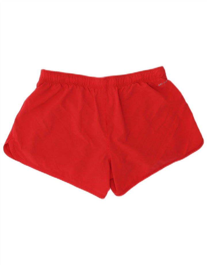NIKE Damen Dri Fit Sport Shorts UK 16 Large Rot Polyester