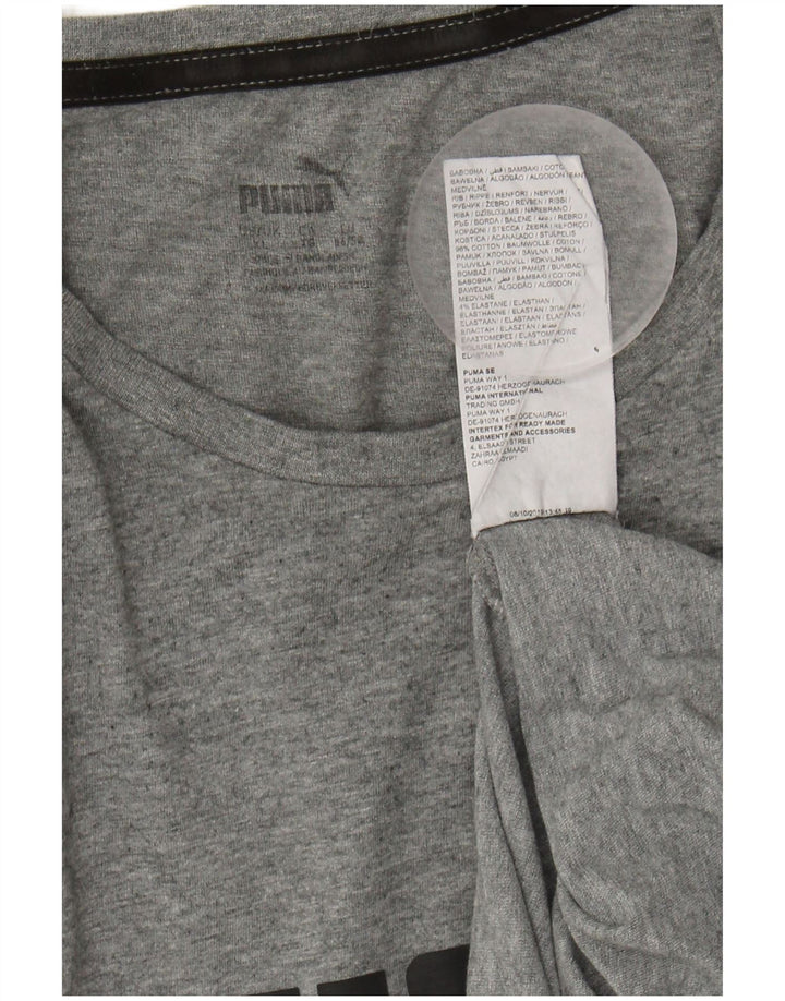 PUMA Mens Graphic T-Shirt Top XL Grey Cotton