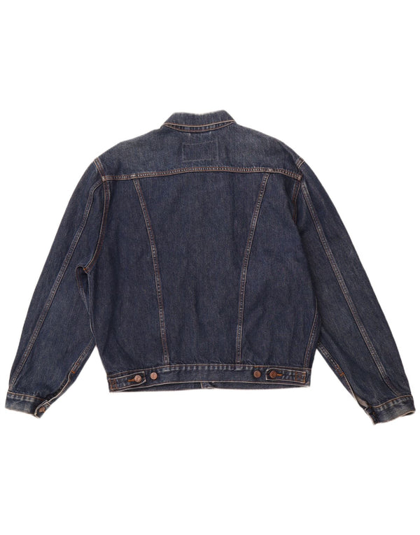 WRANGLER Herren Jeansjacke UK 40 Große marineblaue Baumwolle