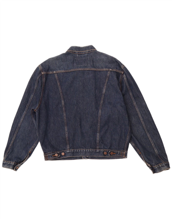 WRANGLER Herren Jeansjacke UK 40 Große marineblaue Baumwolle