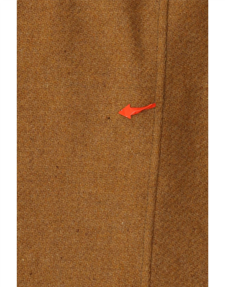 Vintage Herren 3-Knopf-Blazerjacke IT 48 Mittelbeige Wolle