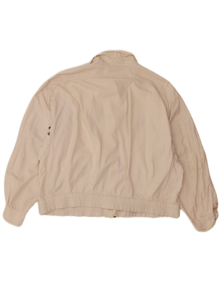 Ciao Herren Bomberjacke IT 48 Medium Off White Baumwolle