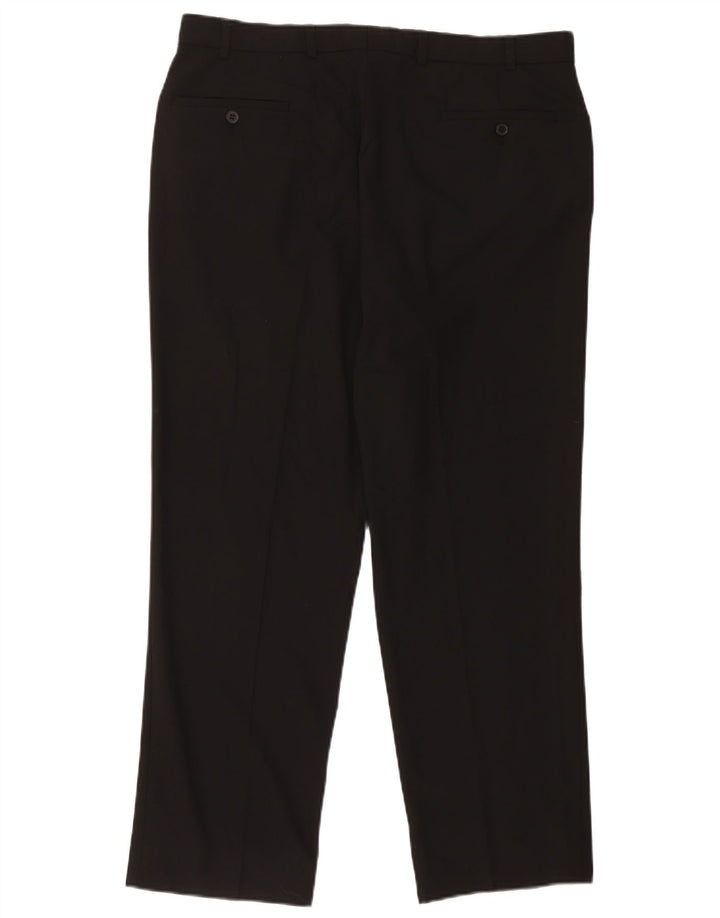 Marks & Spencer Gerade Freizeithose für Herren, W36, L29, Schwarz, Polyester