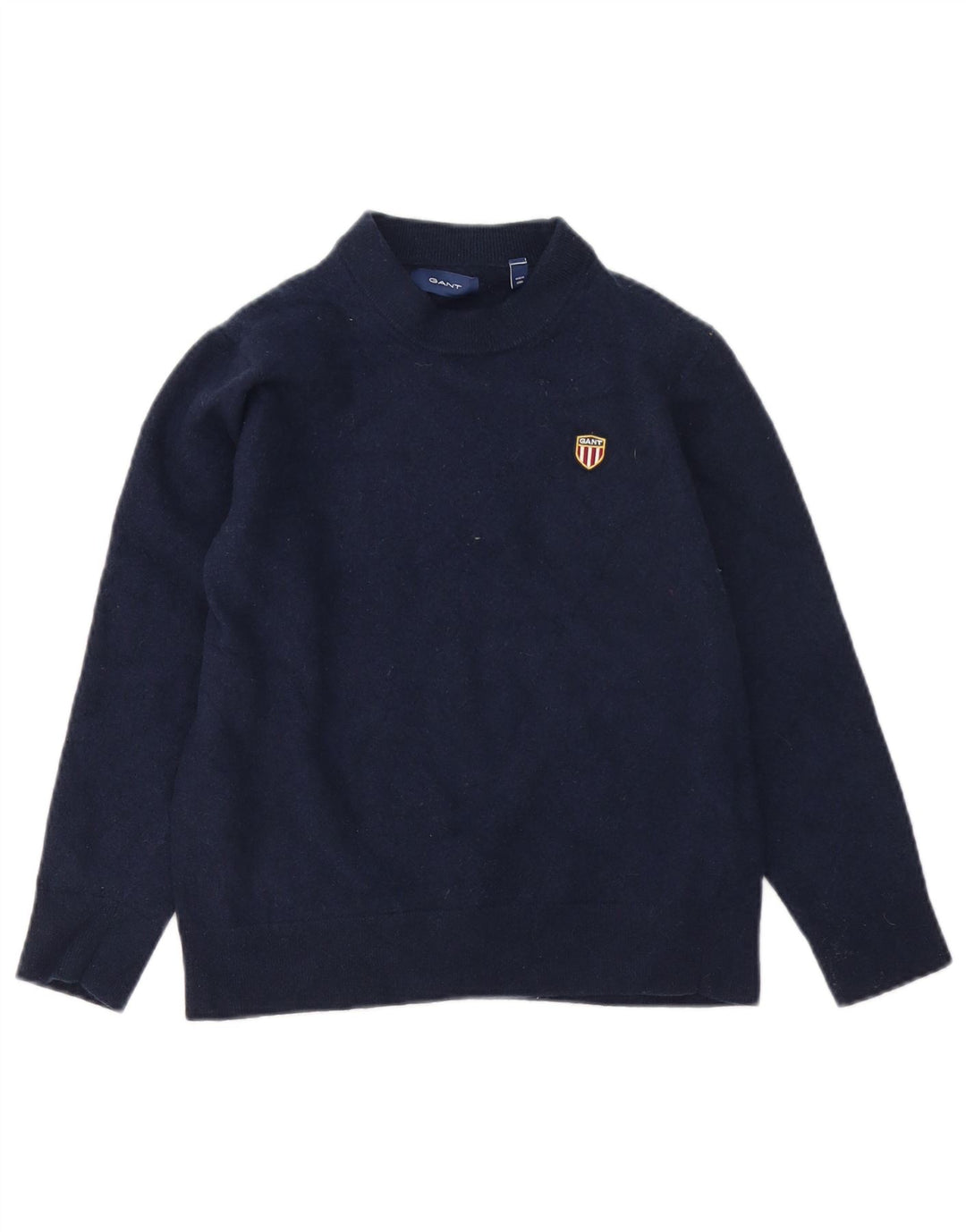 Gant Rollkragenpullover für Jungen, 11–12 Jahre, marineblaue Lammwolle