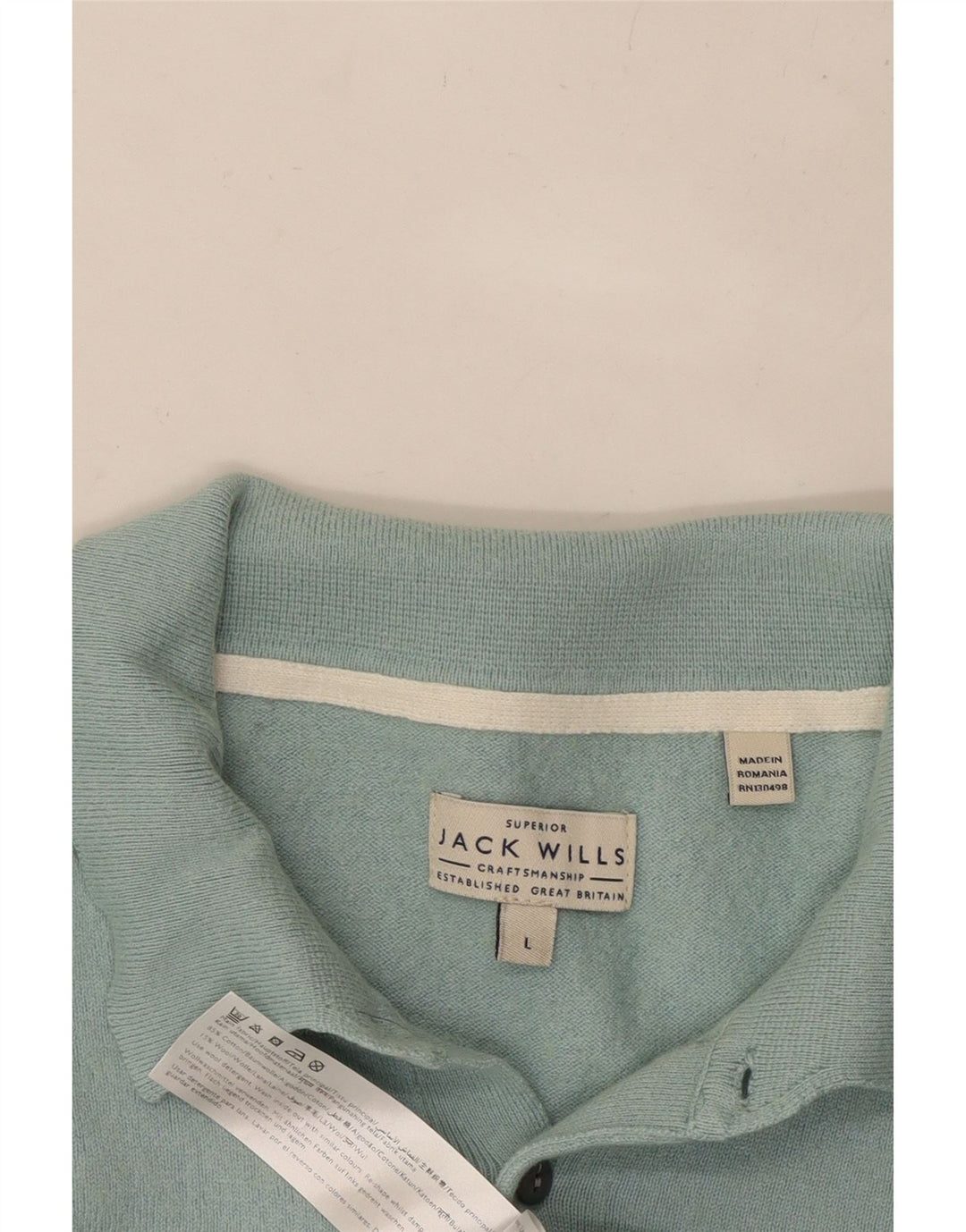 JACK WILLS Herren-Pullover mit Rollkragen, groß, aus blauer Baumwolle