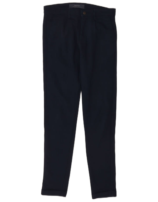 Zara Herren Skinny Chino Hose EU 38 Small W30 L29 Marineblau