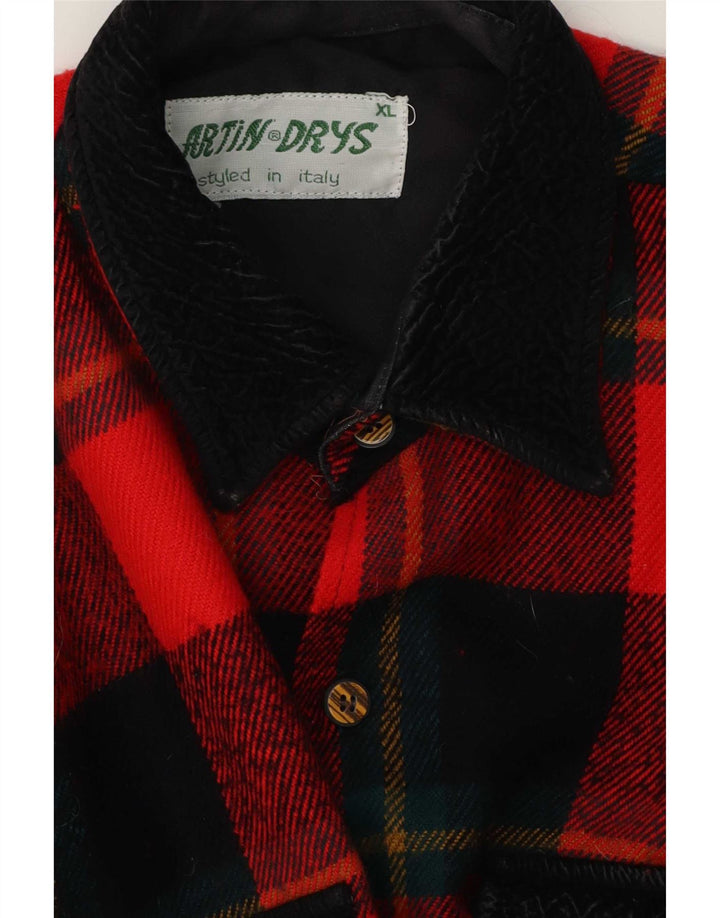 Vintage Herren Flanellhemd XL Rot Karo