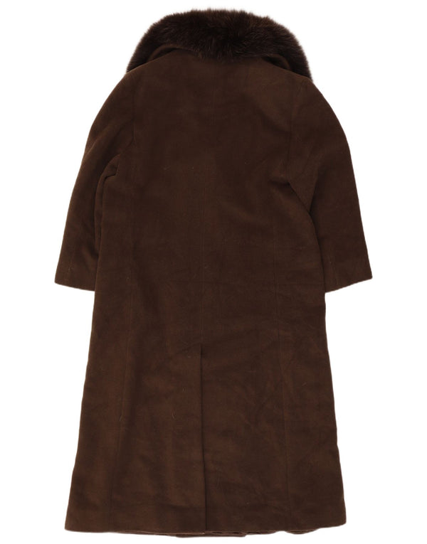 Marella Damen Übergroßer Mantel UK 10 Small Braune Schurwolle