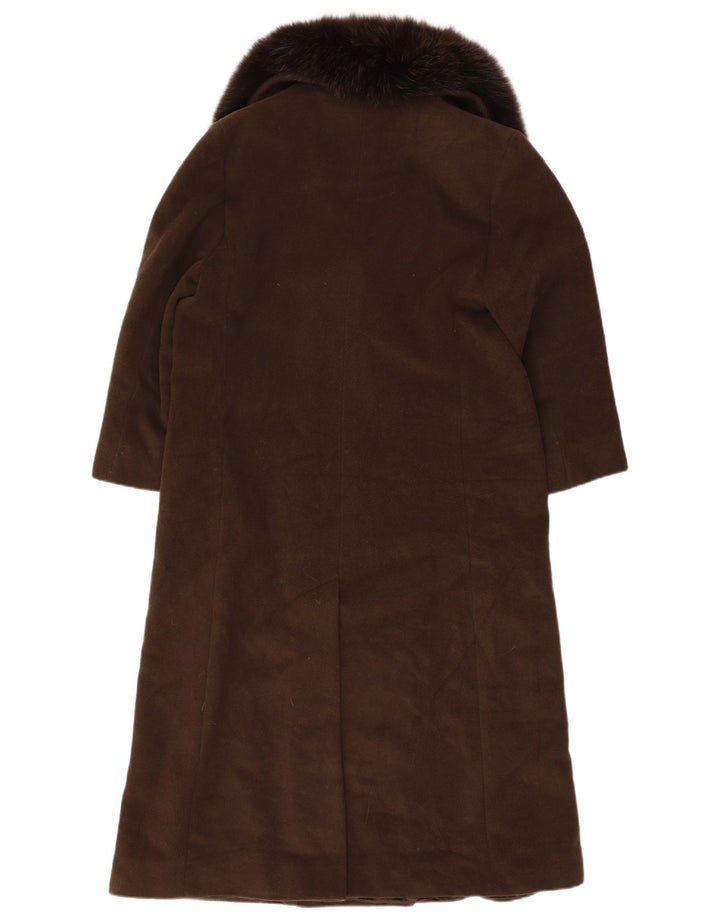 Marella Damen Übergroßer Mantel UK 10 Small Braune Schurwolle