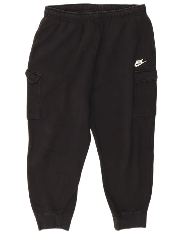 Nike Herren Crop Cargo Trainingshose Jogger Große schwarze Baumwolle