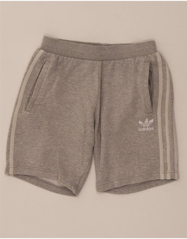 Adidas Sportshorts für Jungen, 11–12 Jahre, graue Baumwolle