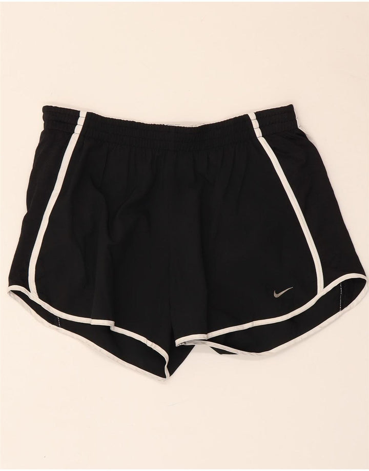 NIKE Damen Dri Fit Sport Shorts UK 12/14 Medium Schwarz Polyester