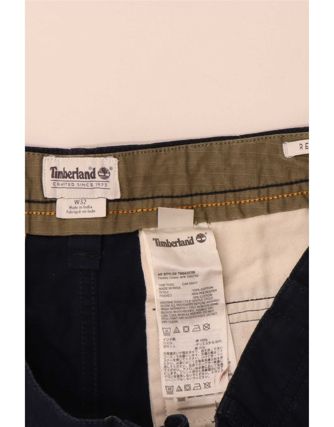 Timberland Herren Cargoshorts W32 Medium Marineblau Baumwolle