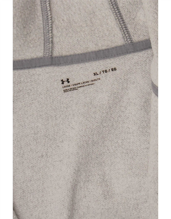 Under Armour Herren-Kapuzenpullover mit Reißverschluss, XL, Grau meliert