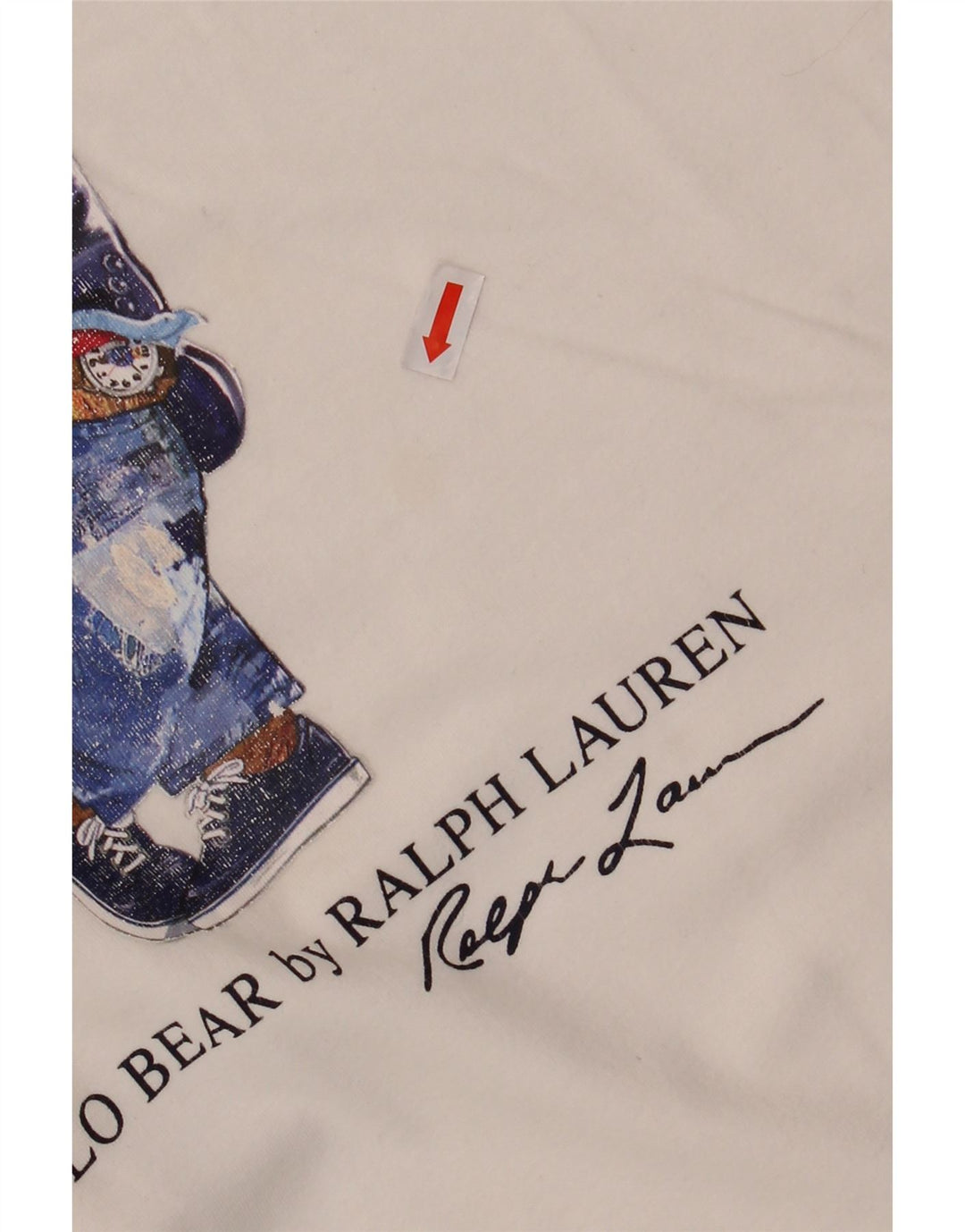 POLO RALPH LAUREN Slim Fit Grafik-T-Shirt-Oberteil für Herren aus mittelweißer Baumwolle