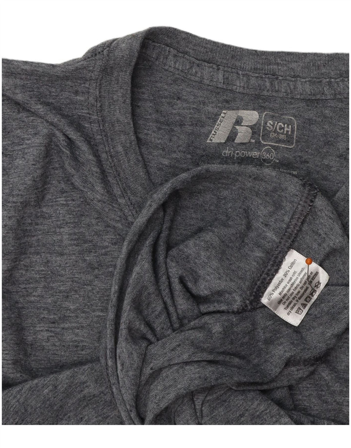 RUSSELL ATHLETIC Herren T-Shirt Top UK 34/36 Small Grau Polyester