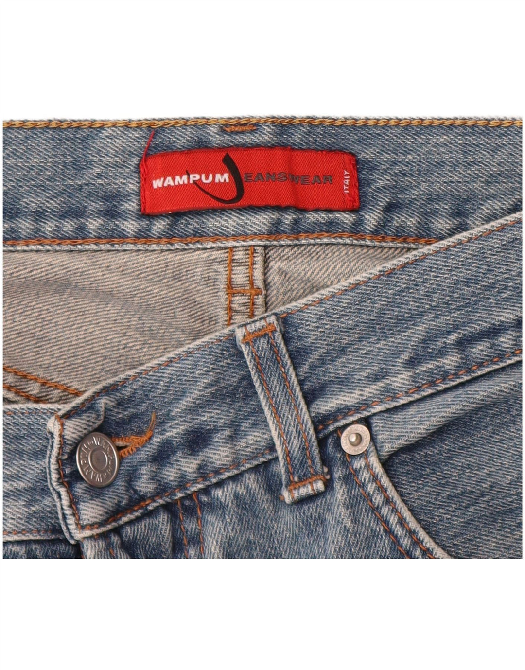 Wampum Herren Straight Jeans W32 L34 Blau