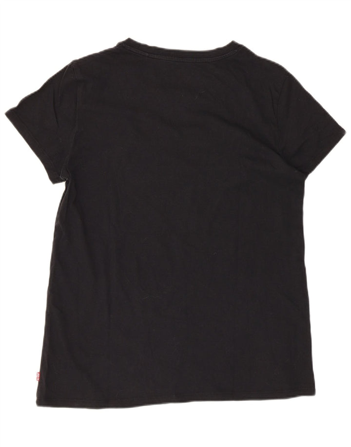 Levi's Damen-T-Shirt mit Grafik, UK 10, Größe S, Schwarz