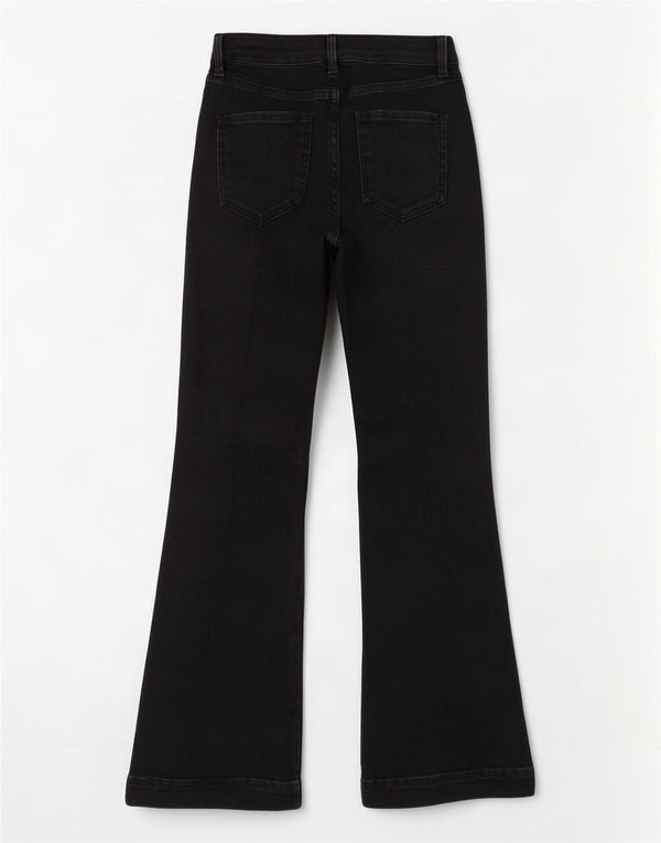 Marks & Spencer Damen Schlagjeans UK 8 Small W26 L31 Schwarz
