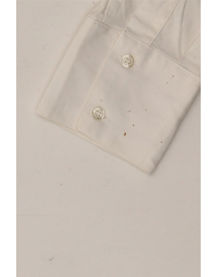 Vintage Damen Shirt UK 14 Mittelweiße Baumwolle