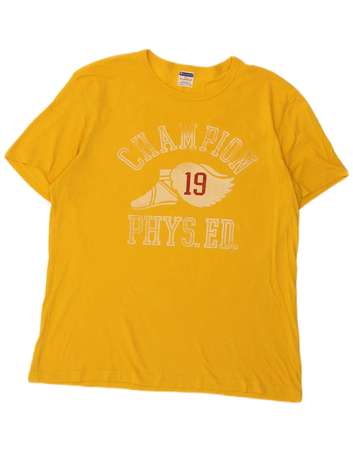 Champion Herren Regular Graphic T-Shirt Top XL Gelb