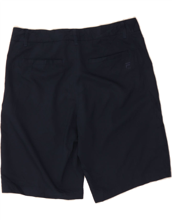 FILA Mens Chino Shorts W34 Large Navy Blue Polyester Vintage Fila and Second-Hand Fila from Messina Hembry 