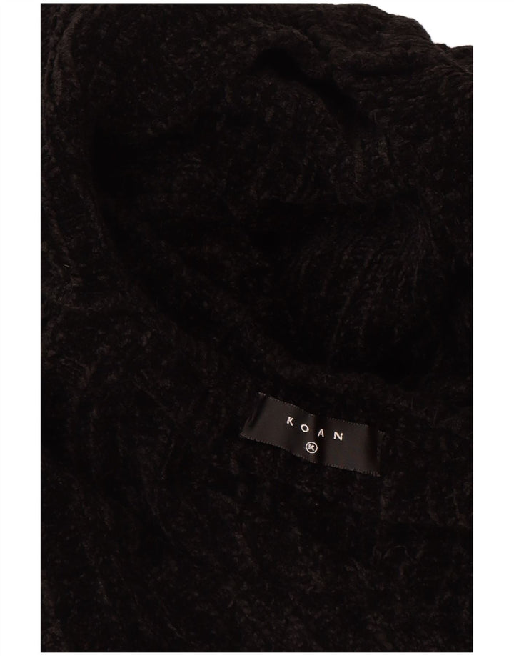 Vintage Herren V-Ausschnitt Pullover Pullover XL Schwarz Acryl