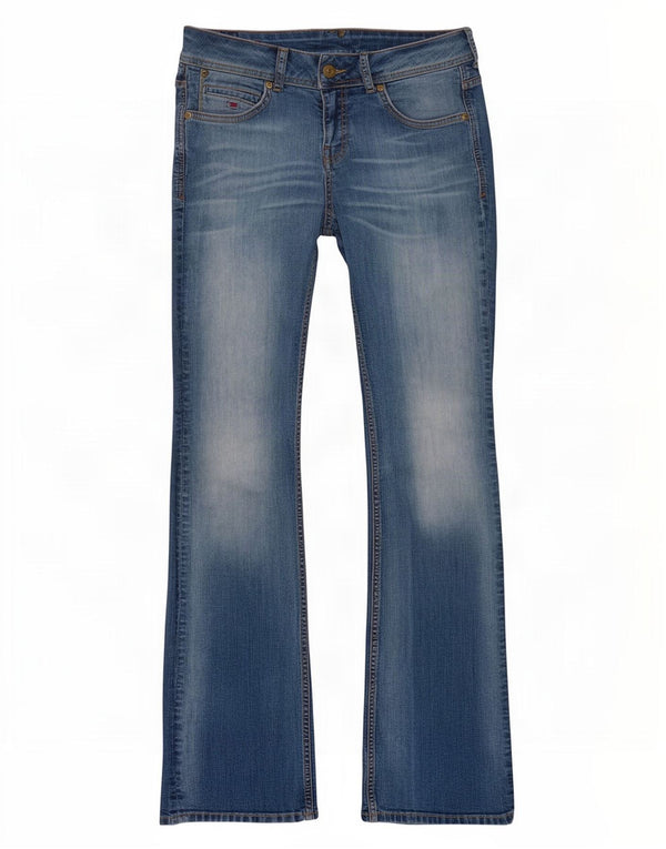 Tommy Hilfiger Damen Bootcut-Jeans W32 L33 Blau