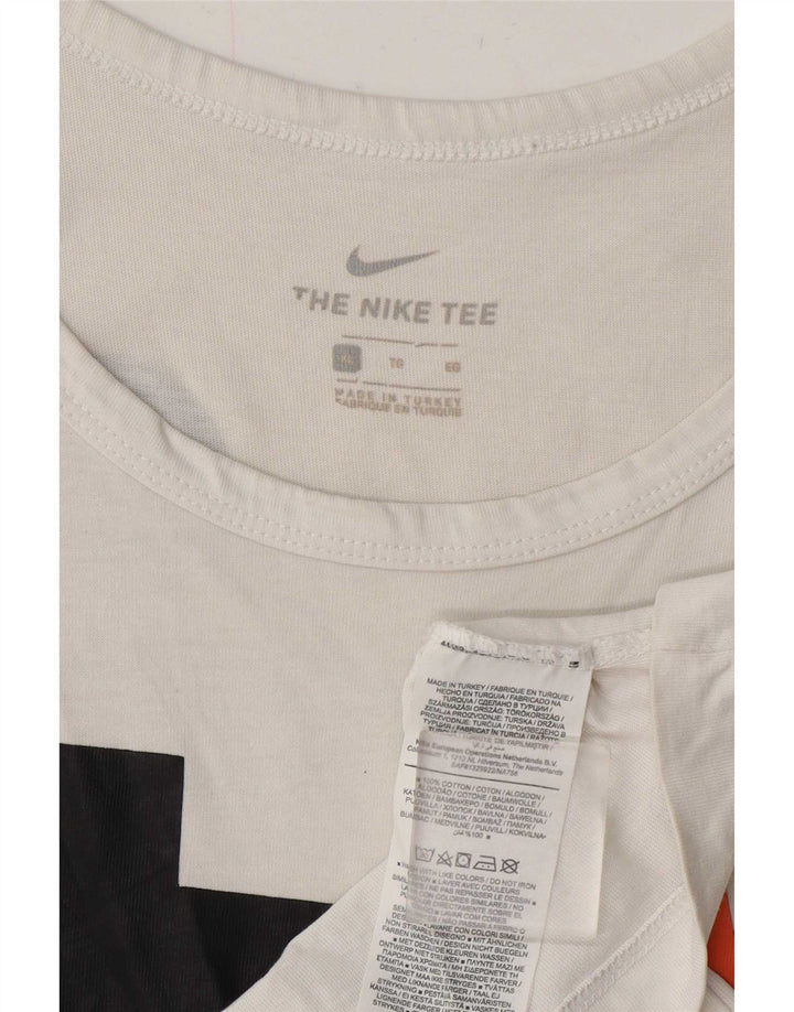 Nike Herren Grafik-Weste Top XL aus weißer Baumwolle