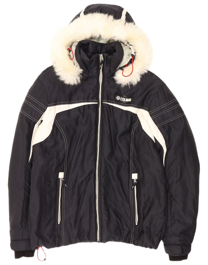 Colmar Herren-Skijacke mit Kapuze, IT 46, Größe S, Schwarz, Farbblock