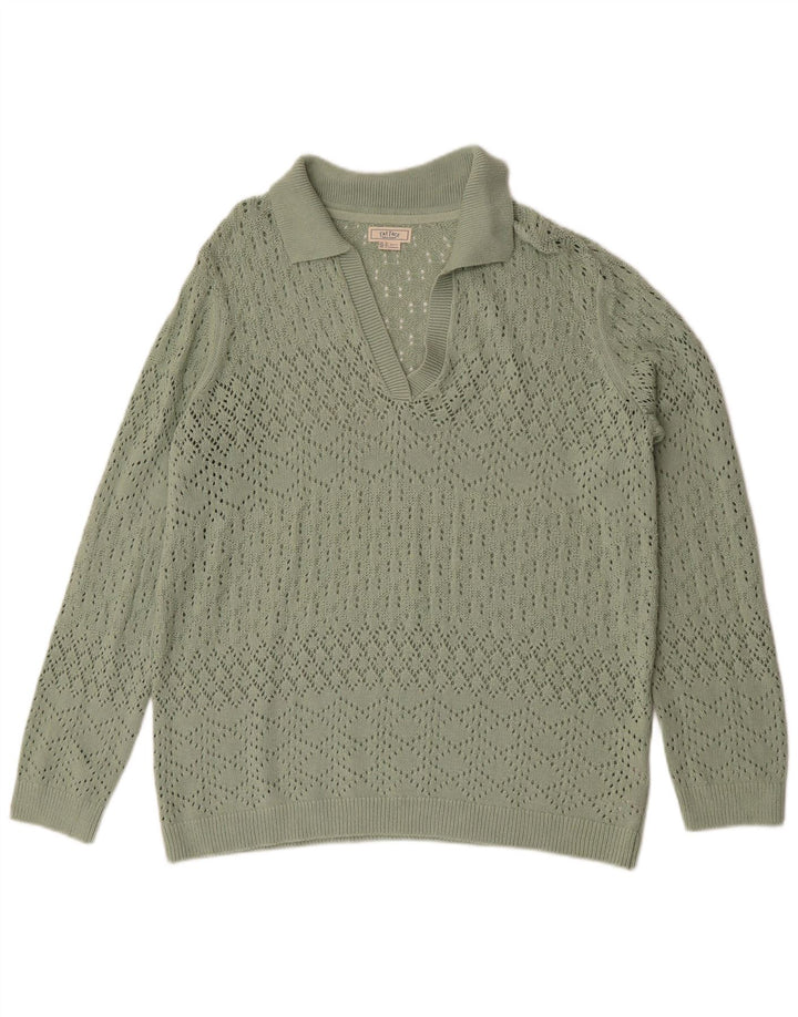 Fat Face Damen-Pullover, übergroß, Rollkragenpullover, Gr. 40, Gr. Grün