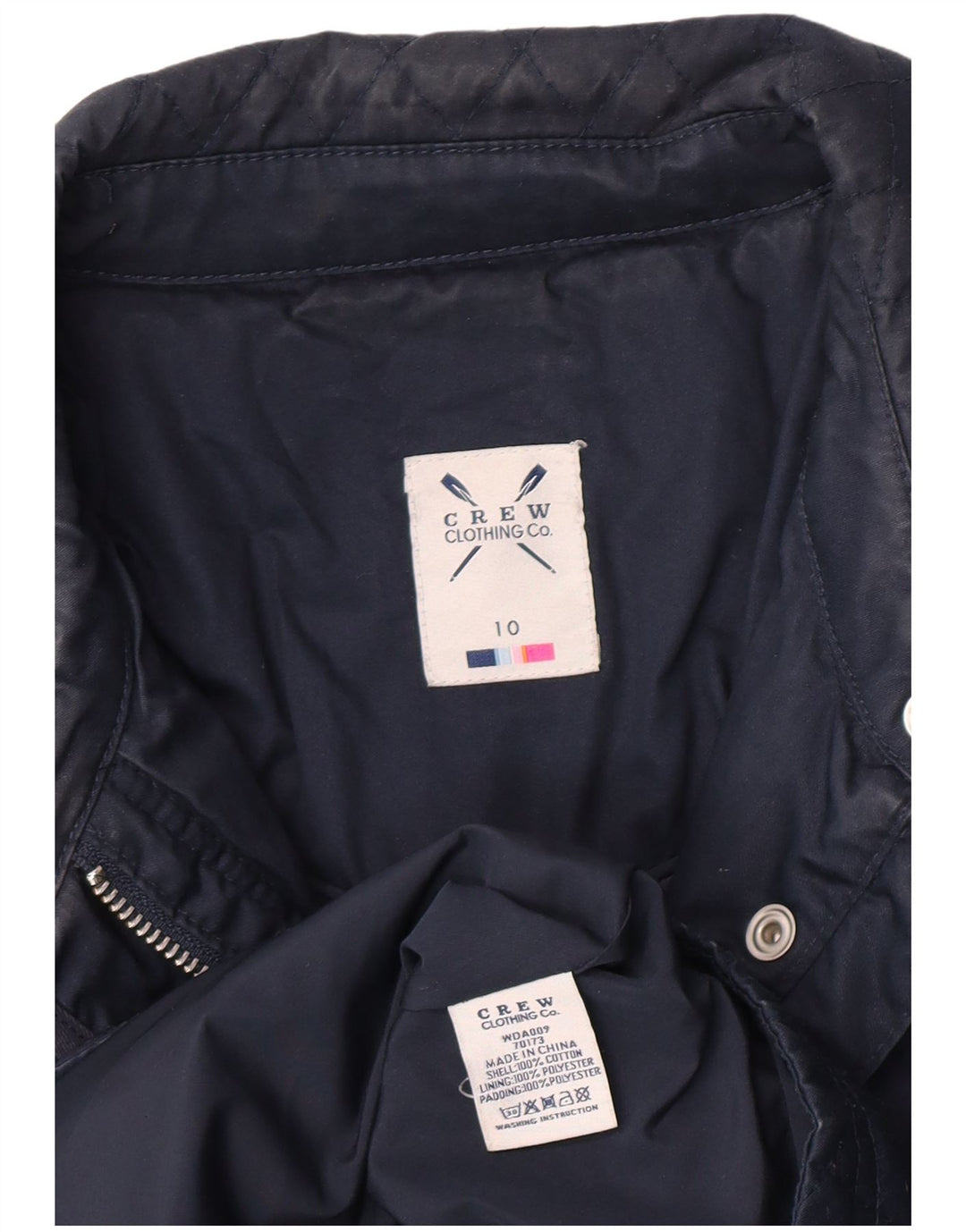 Crew Clothing Damen-Steppjacke in normaler Passform, Gr. 10, Marineblau