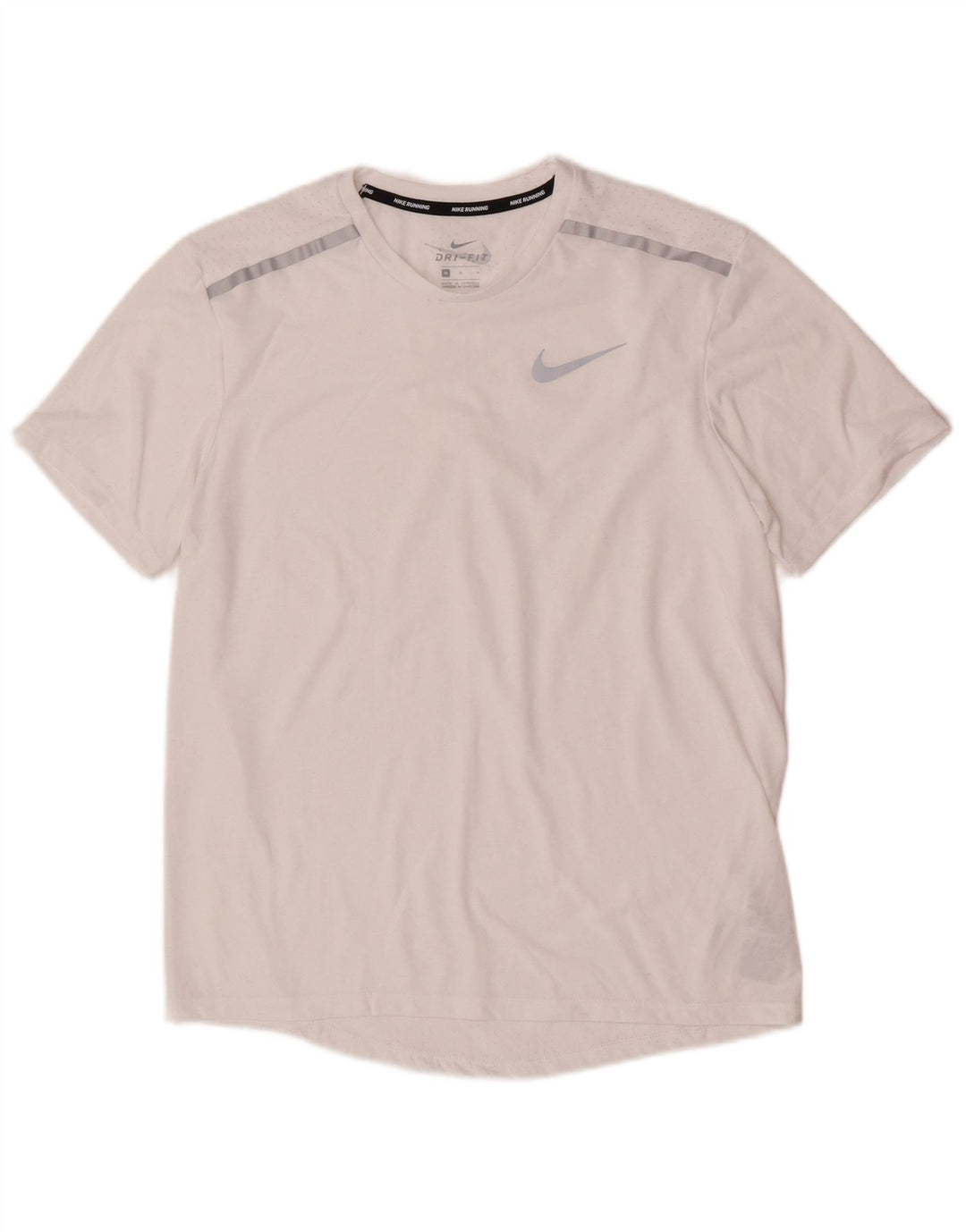 Nike Herren Dri Fit Graphic T-Shirt Top Mittelweißes Polyester