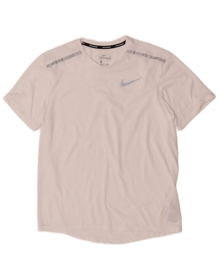 Nike Herren Dri Fit Graphic T-Shirt Top Mittelweißes Polyester