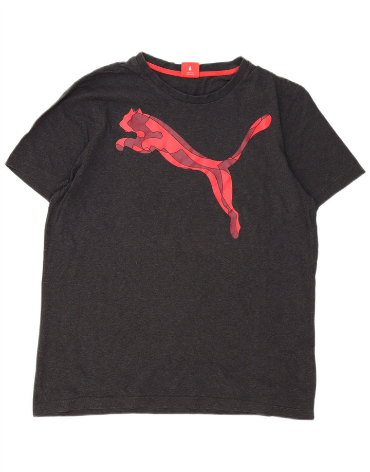 PUMA Herren Graphic T-Shirt Top Large Grau Baumwolle