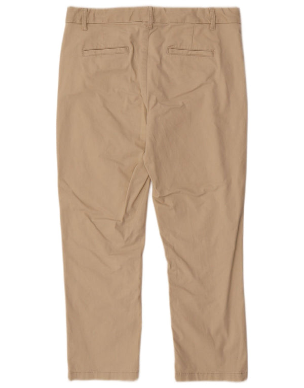 Fat Face Damen-Hose, kurz geschnitten, UK 12, Größe M, W32, L24, Beige, Baumwolle