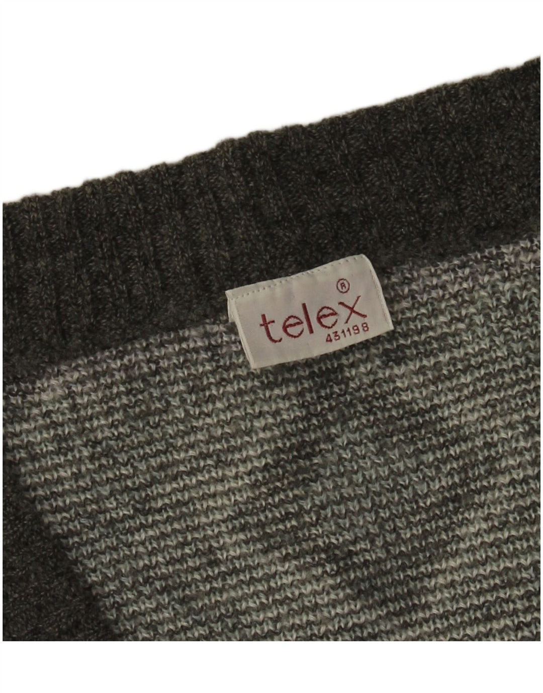 Vintage Herren Cardigan Pullover Groß Grau Argyle/Diamant