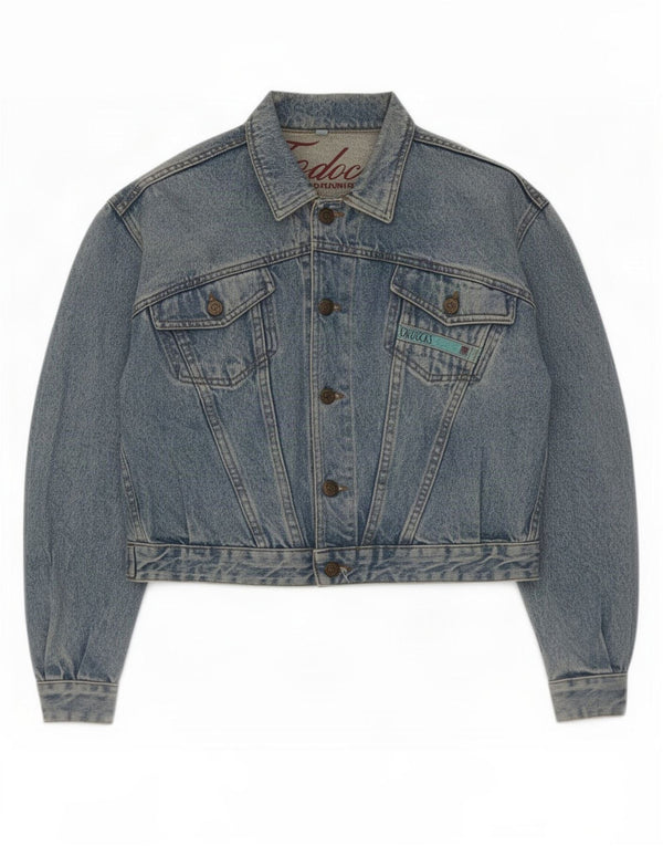 Fordocks übergroße Damen-Jeansjacke, UK 10, kleine blaue Baumwolle