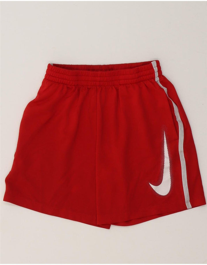 Nike Dri Fit Grafik-Sportshorts für Jungen, 10–11 Jahre, mittelrotes Polyester