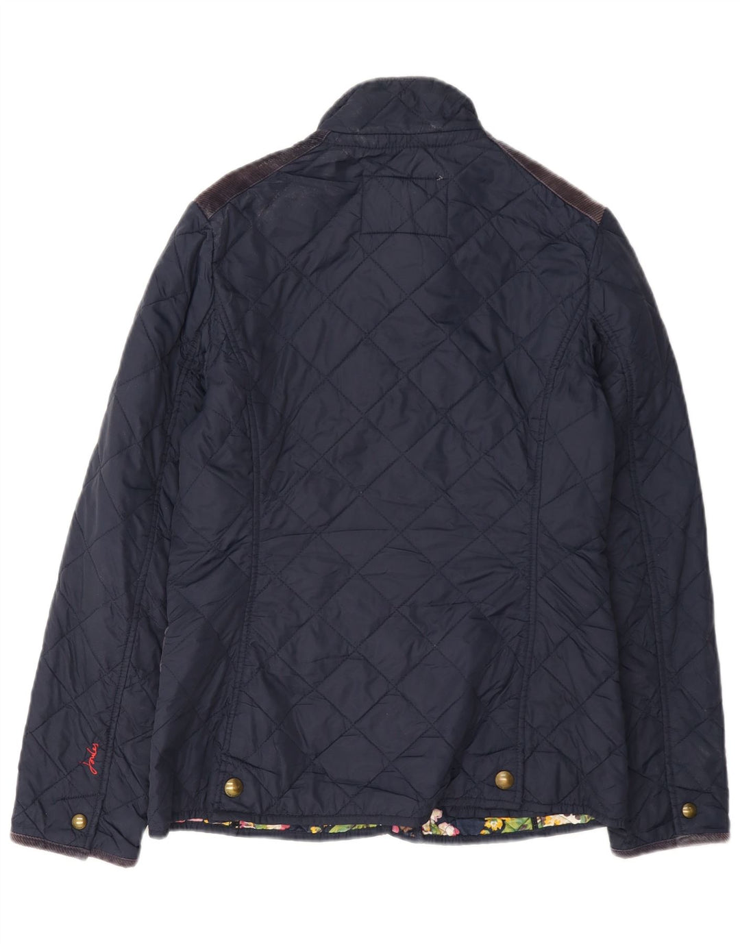 Joules Damen Steppjacke UK 10 Small Marineblau Baumwolle