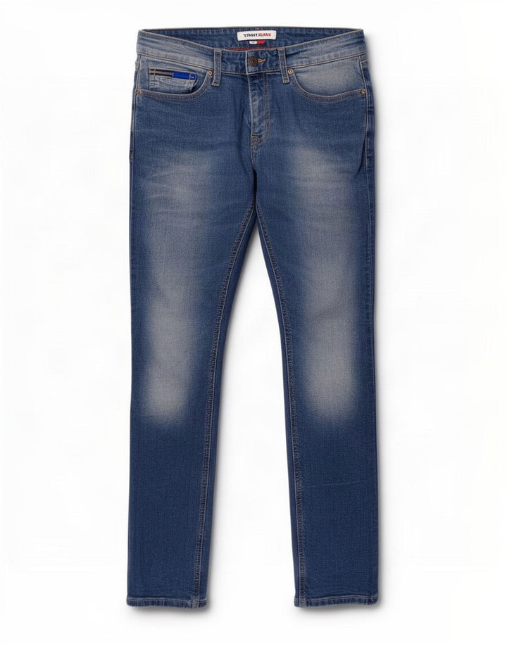 Tommy Hilfiger Herren Slim Jeans W30 L30 Blaue Baumwolle