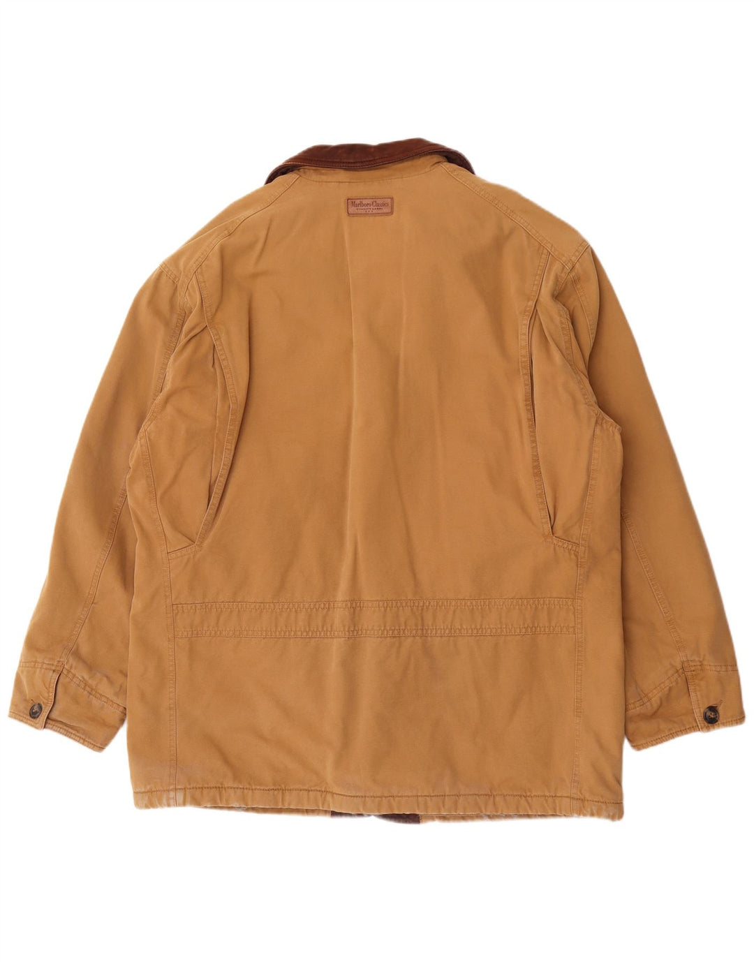 Marlboro Classics Herren-Windbreaker-Jacke, UK 42, XL, braune Baumwolle