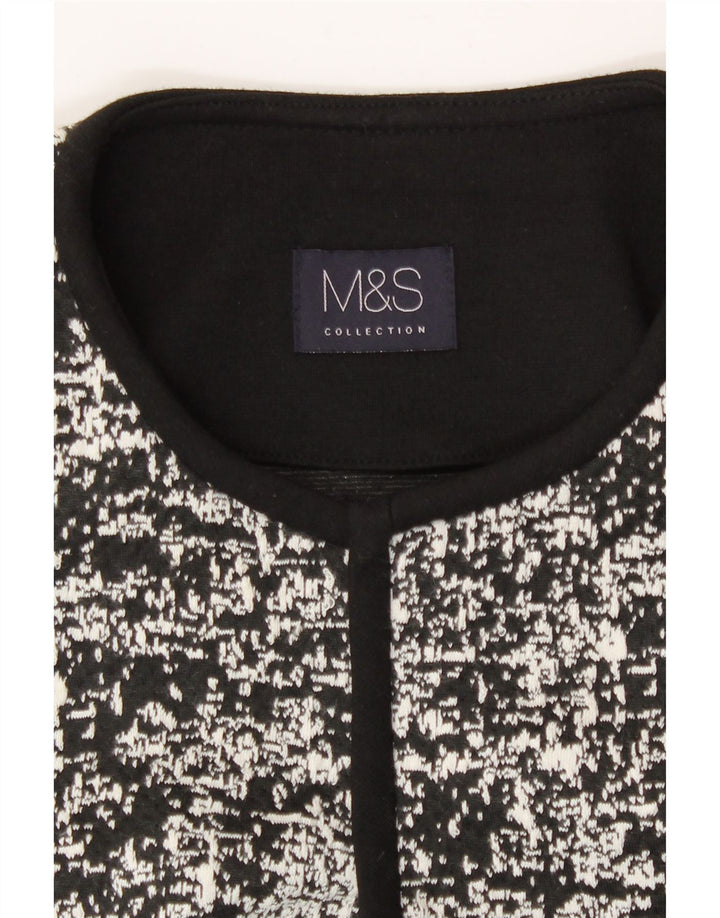Marks & Spencer Bolero-Pullover für Damen, Gr. 10, Größe S, Schwarz, geometrisch