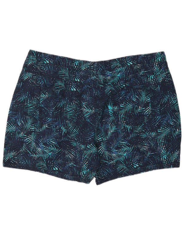 Mountain Warehouse Chino-Shorts für Damen, UK 18, XL, W38, Baumwolle mit blauem Blumenmuster