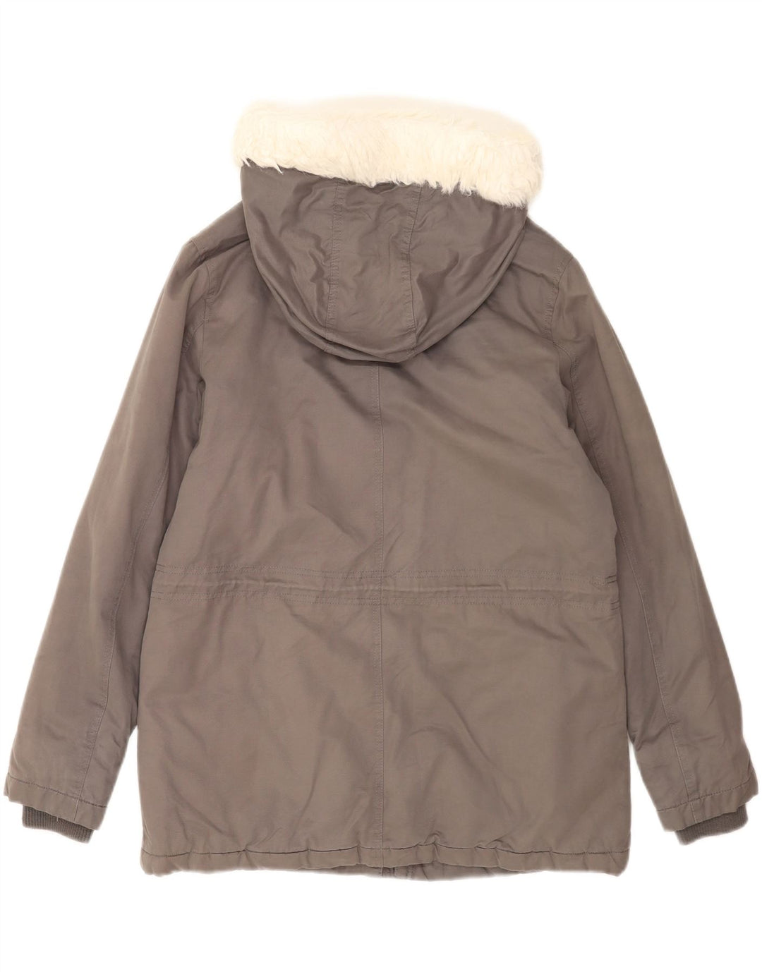 Oasis Damen-Parkajacke mit Kapuze, UK 14, Mittelgrau, Polyester