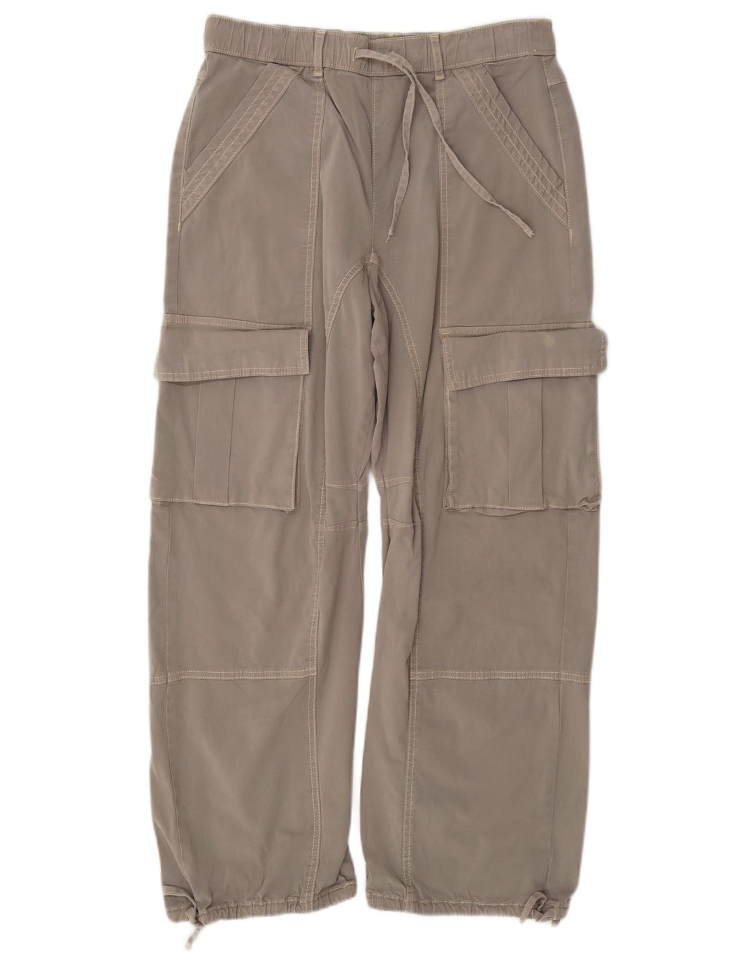 Gerade Cargohose für Damen von Zara, EU 38, Größe S, W28, L28, Grau