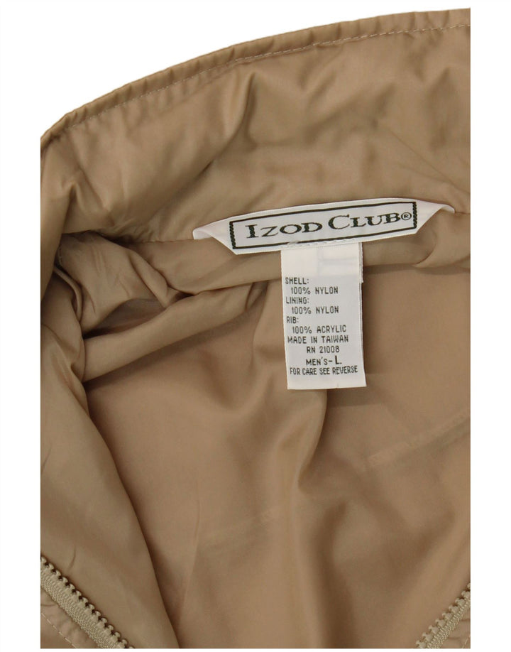 Izod Herren Bomberjacke UK 40 Large Beige Nylon