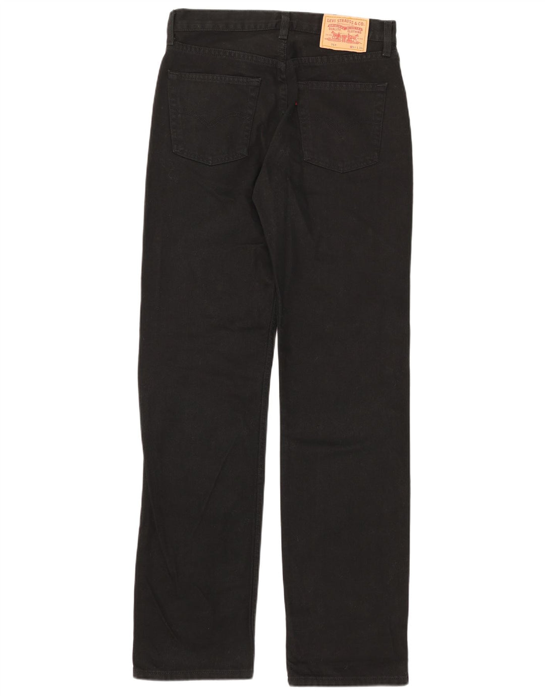Levi's Herren 751 Straight Jeans W31 L34 Schwarze Baumwolle