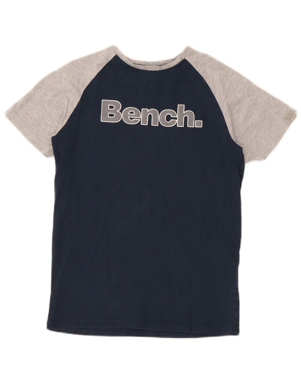 BENCH Grafik-T-Shirt für Jungen, 11–12 Jahre, Marineblau, Colourblock-Baumwolle